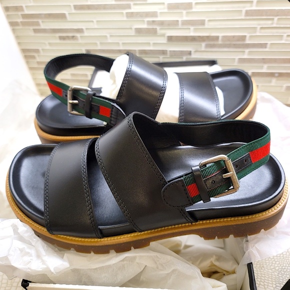 New Men's Unused Super High-End Couture Hand-Made Couture Cirano Gucci Sandals - Picture 1 of 16